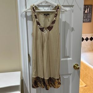 Super fun light weight tank dress with sequins